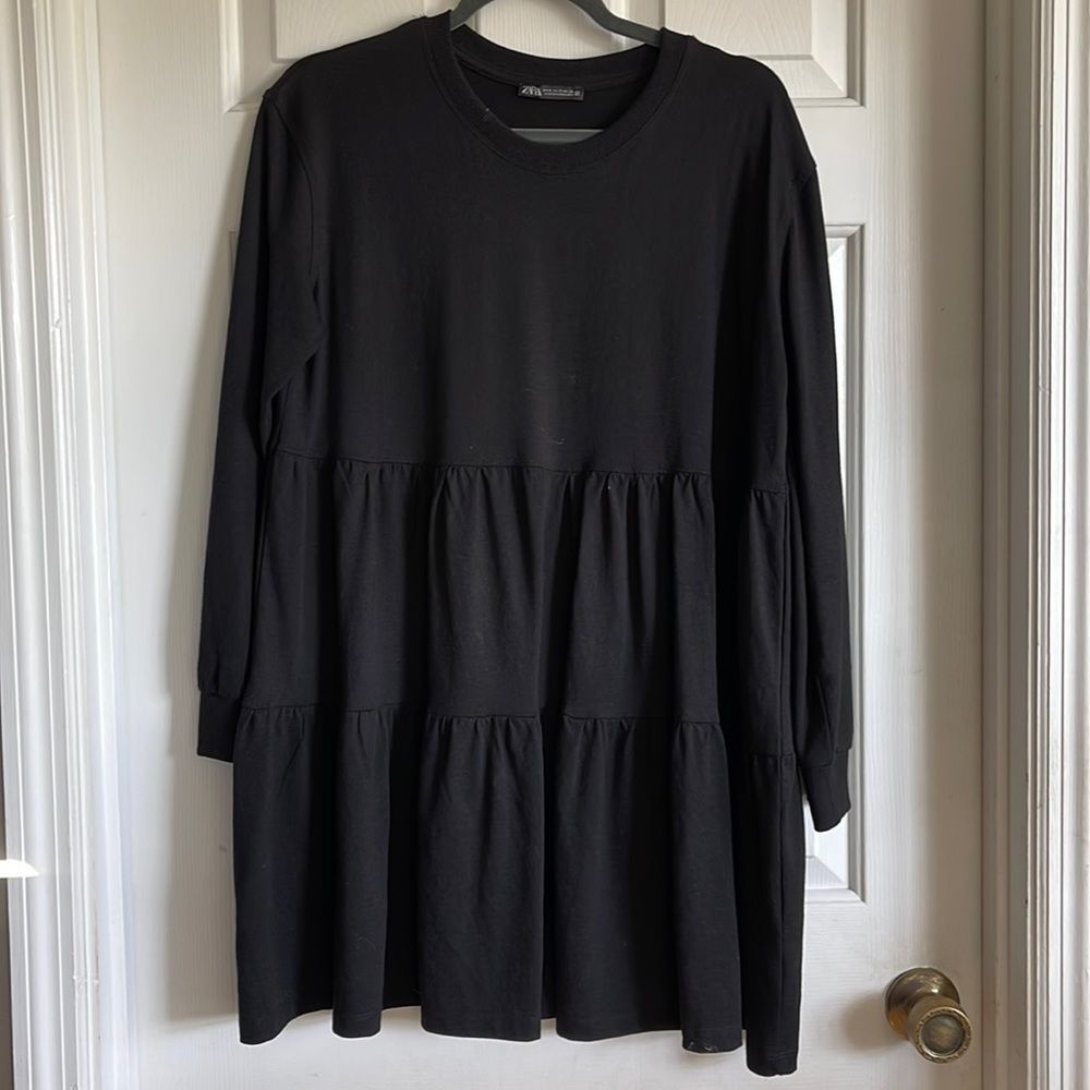 Zara Black Tiered Dress